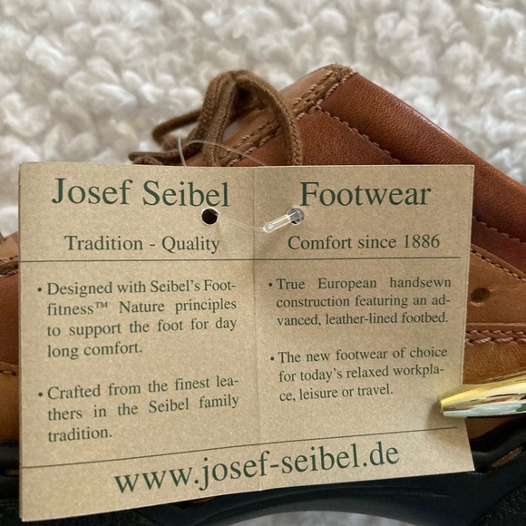 NWT Josef Seibel harmony Oxford two tone tan & brown leather shoes, size 42 - Picture 7 of 11